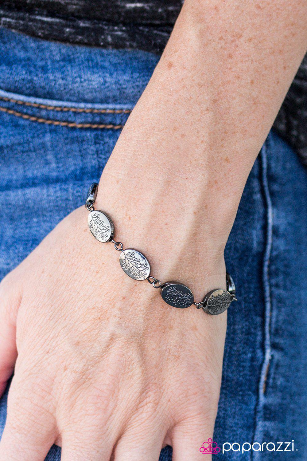 Good Things Come In Trees Gunmetal Black Bracelet - Paparazzi Accessories- lightbox - CarasShop.com - Paparazzi Jewelry by Cara Jewels