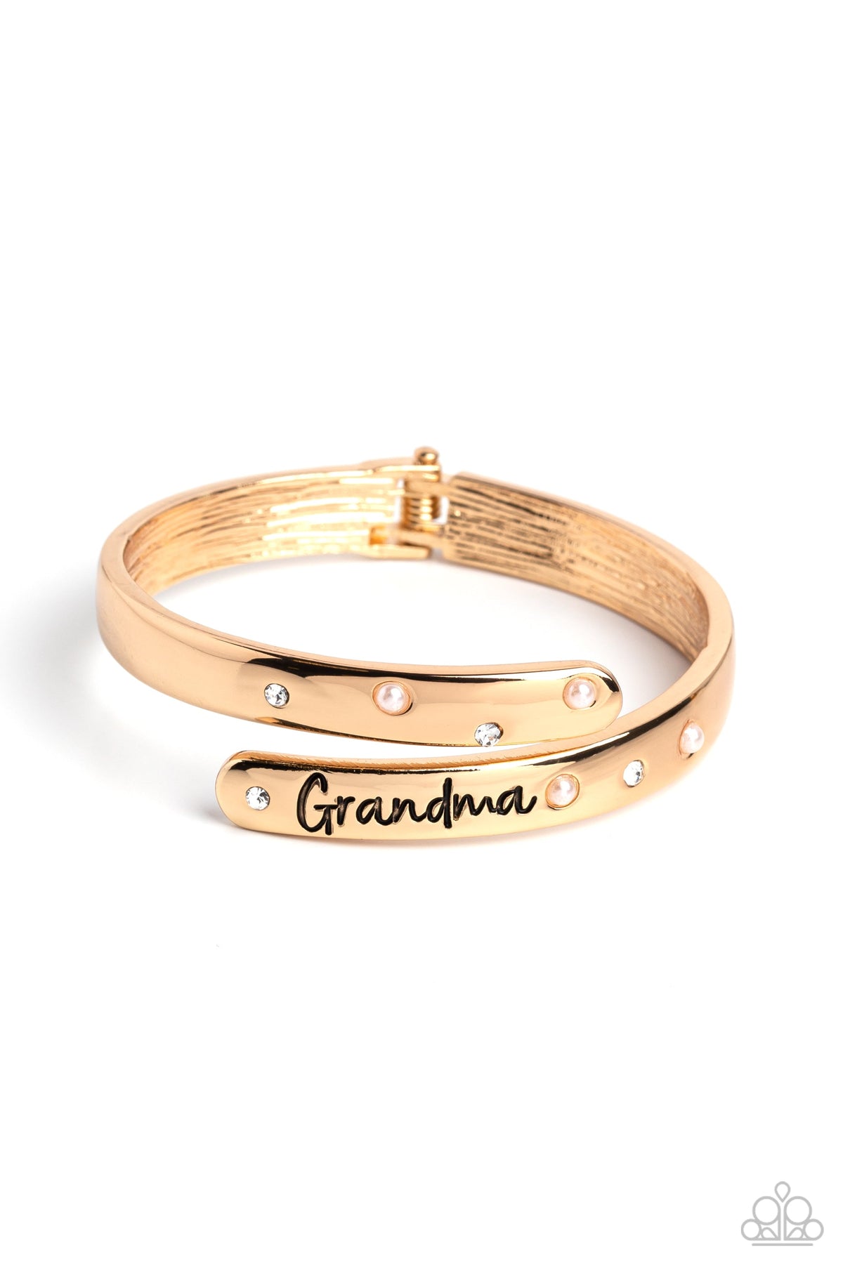 Gorgeous Grandma Gold Inspirational Bracelet - Paparazzi Accessories- lightbox - CarasShop.com - Paparazzi Jewelry by Cara Jewels