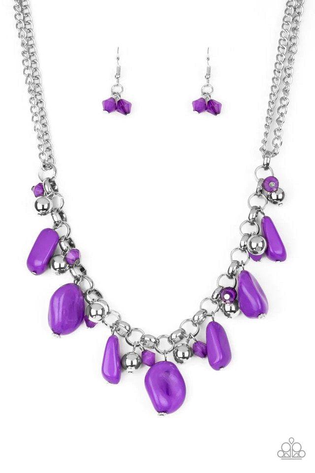 Grand Canyon Grotto Purple Necklace - Paparazzi Accessories- lightbox - CarasShop.com - Paparazzi Jewelry by Cara Jewels