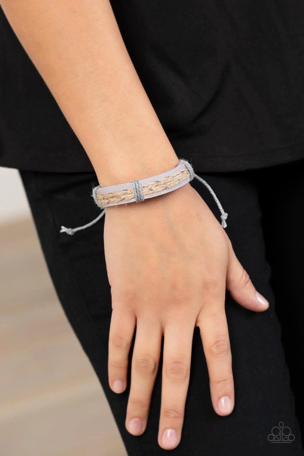 Guided Expedition Purple Bracelet - Paparazzi Accessories- on model - CarasShop.com - Paparazzi Jewelry by Cara Jewels