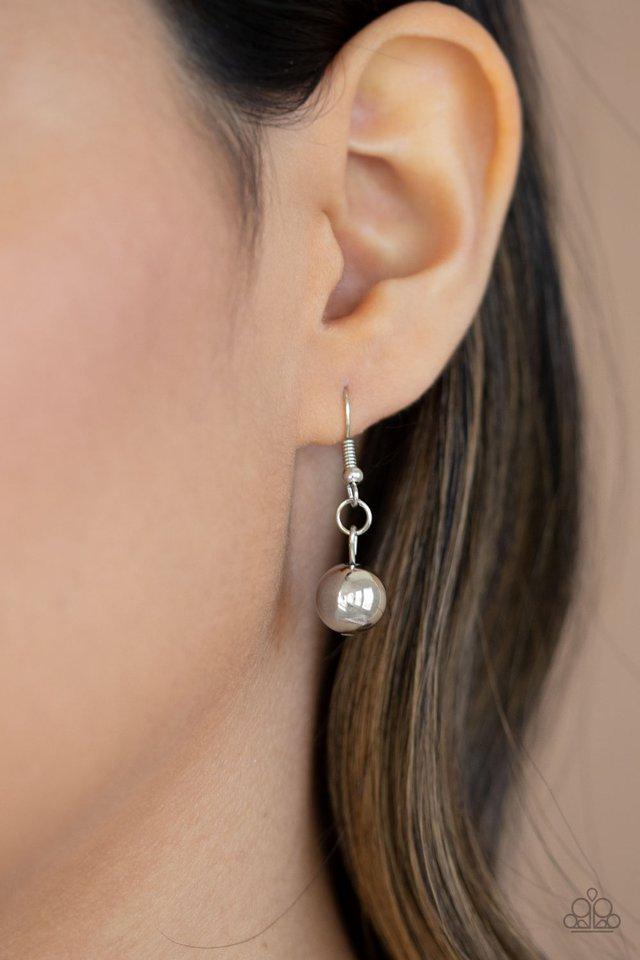 Hand-Knotted Knockout Silver Necklace - Paparazzi Accessories - free matching earrings -CarasShop.com - Paparazzi Jewelry by Cara Jewels