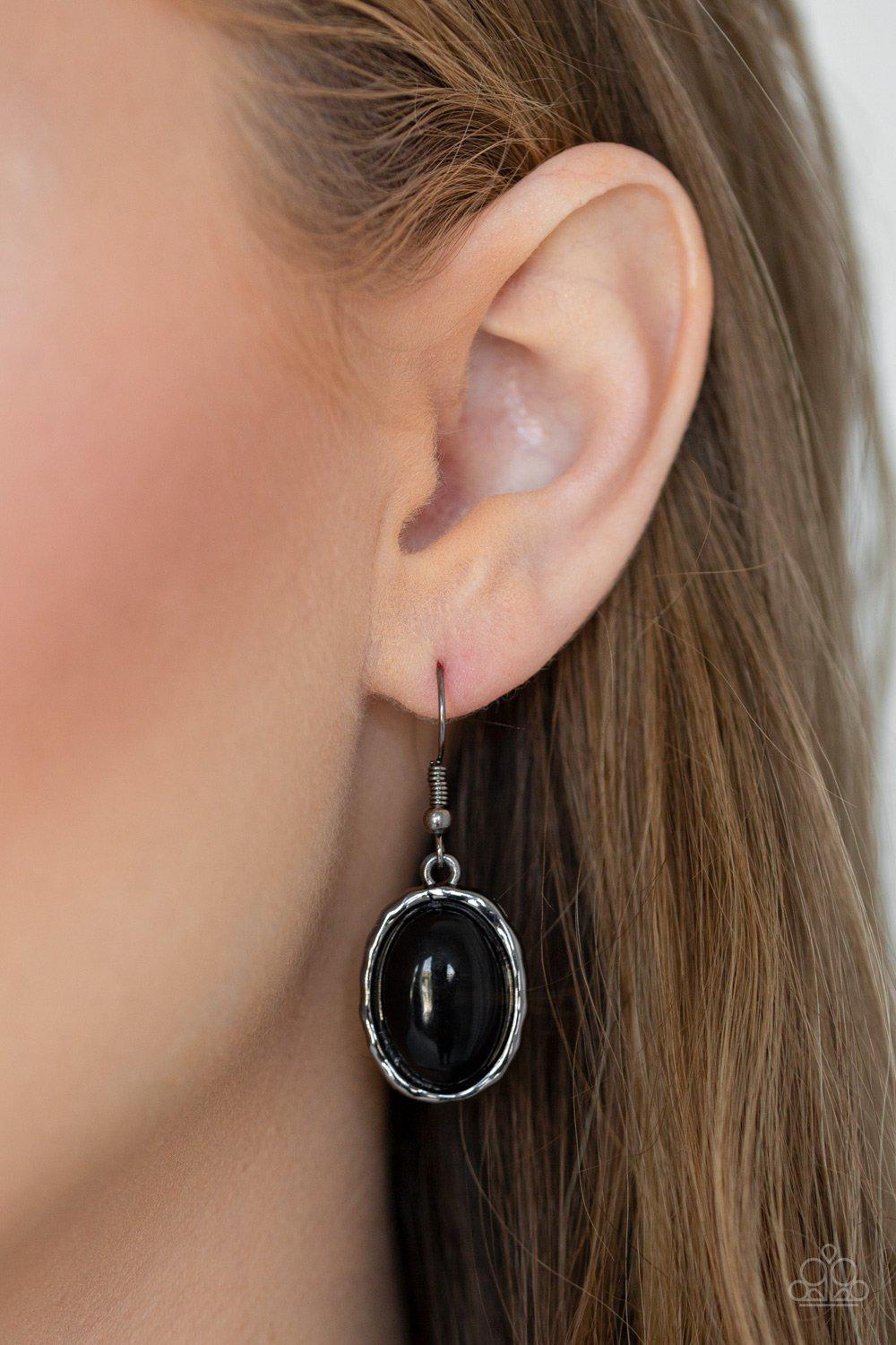 Harbor Harmony Black and Gunmetal Necklace - Paparazzi Accessories - free matching earrings -CarasShop.com - Paparazzi Jewelry by Cara Jewels