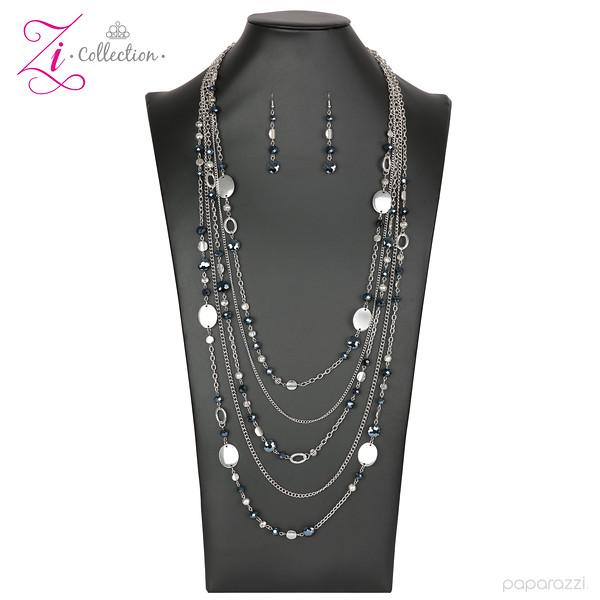 Harmonious 2018 Zi Collection Necklace and matching Earrings - RECALLED- on model - CarasShop.com - Paparazzi Jewelry by Cara Jewels