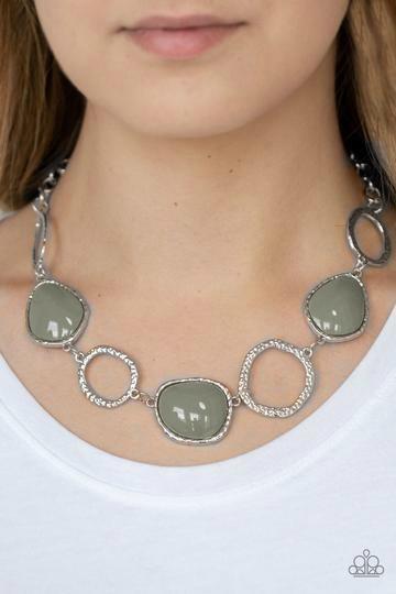 Haute Heirloom Silver Necklace - Paparazzi Accessories- lightbox - CarasShop.com - Paparazzi Jewelry by Cara Jewels