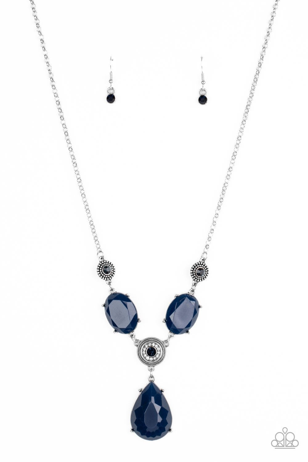 Heirloom Hideaway Blue Necklace - Paparazzi Accessories- lightbox - CarasShop.com - Paparazzi Jewelry by Cara Jewels