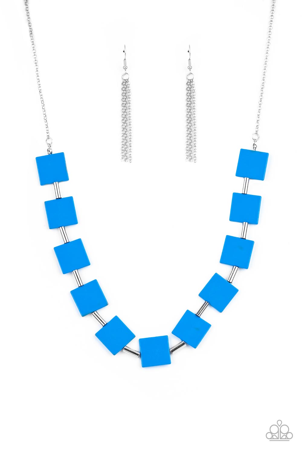 Hello, Material Girl Blue Necklace - Paparazzi Accessories- lightbox - CarasShop.com - Paparazzi Jewelry by Cara Jewels