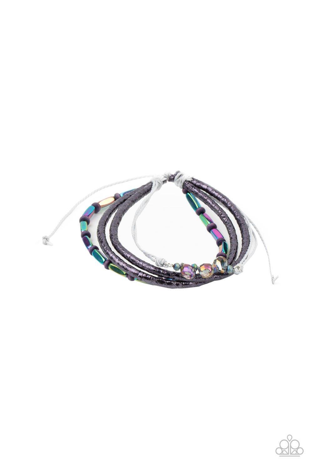 Holographic Hike Multi Oil Spill Urban Bracelet - Paparazzi Accessories- lightbox - CarasShop.com - Paparazzi Jewelry by Cara Jewels