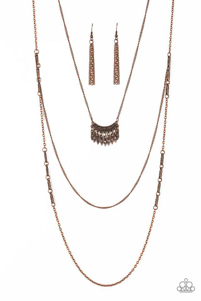Homestead Harvest Copper Necklace - Paparazzi Accessories- lightbox - CarasShop.com - Paparazzi Jewelry by Cara Jewels