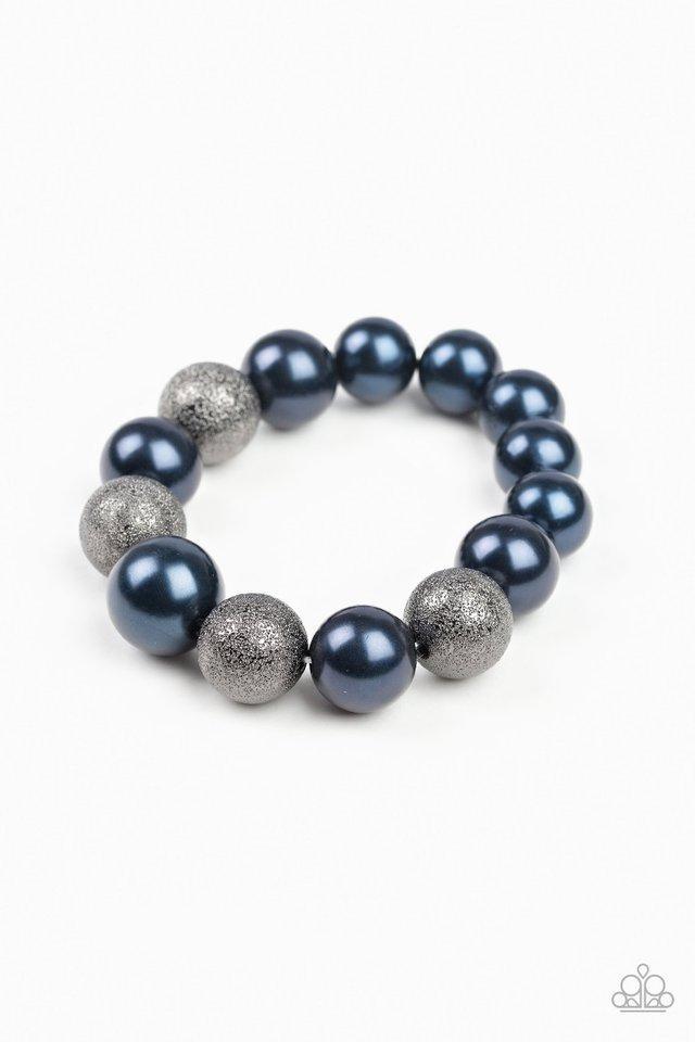 Humble Hustle Blue and Gunmetal Bracelet - Paparazzi Accessories- lightbox - CarasShop.com - Paparazzi Jewelry by Cara Jewels