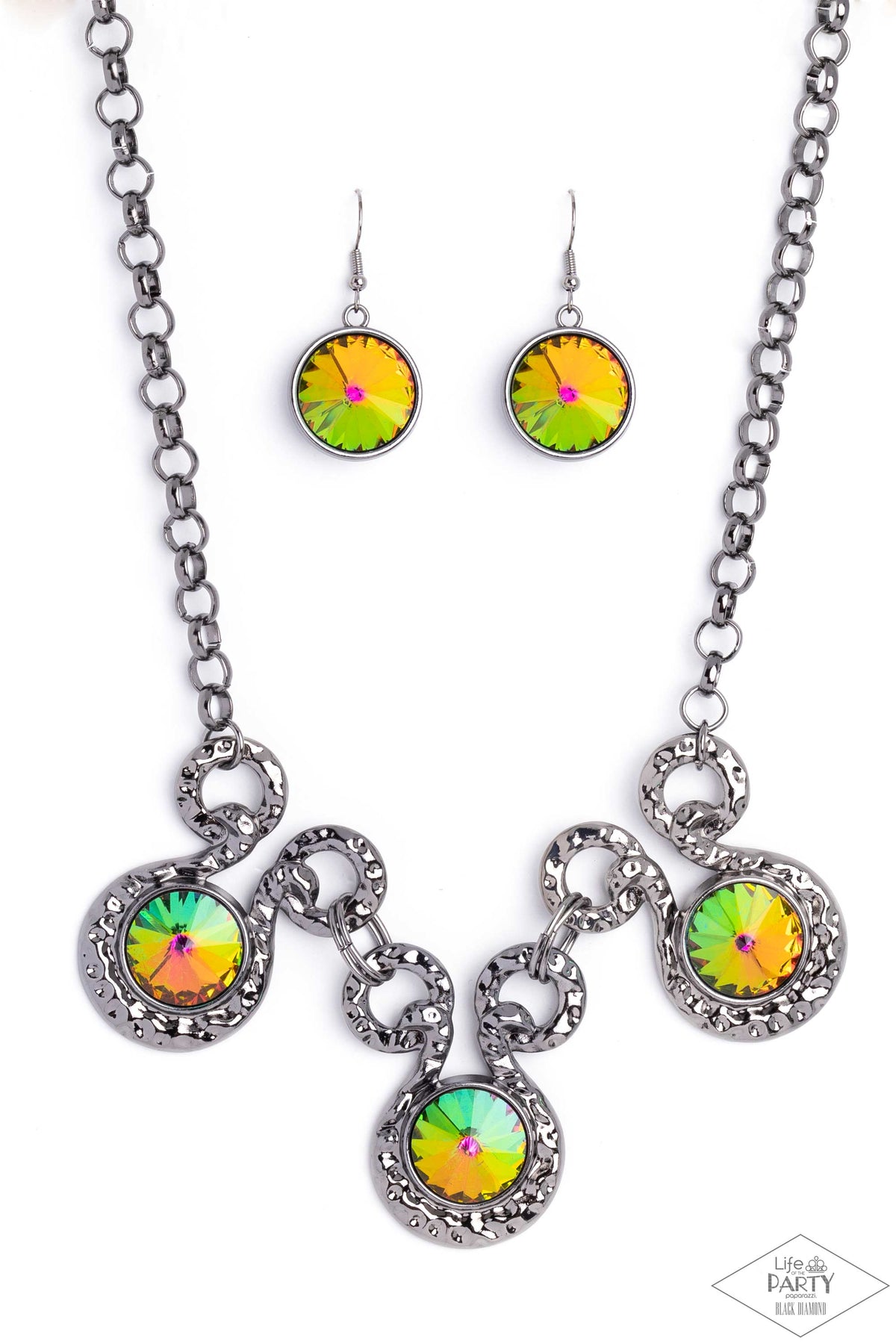 Hypnotized Multi Oil Spill Necklace - Paparazzi Accessories- lightbox - CarasShop.com - Paparazzi Jewelry by Cara Jewels