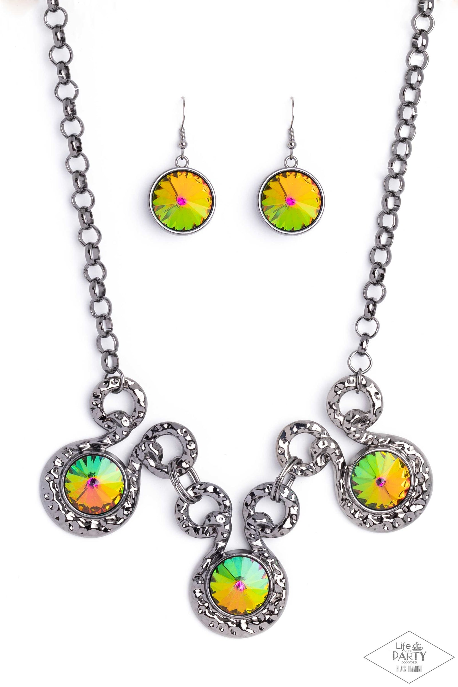 Hypnotized Multi Oil Spill Necklace - Paparazzi Accessories- lightbox - CarasShop.com - Paparazzi Jewelry by Cara Jewels
