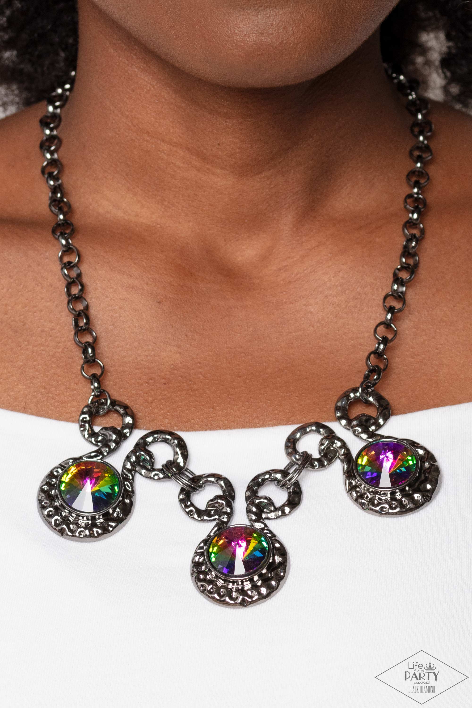Hypnotized Multi Oil Spill Necklace - Paparazzi Accessories- lightbox - CarasShop.com - Paparazzi Jewelry by Cara Jewels