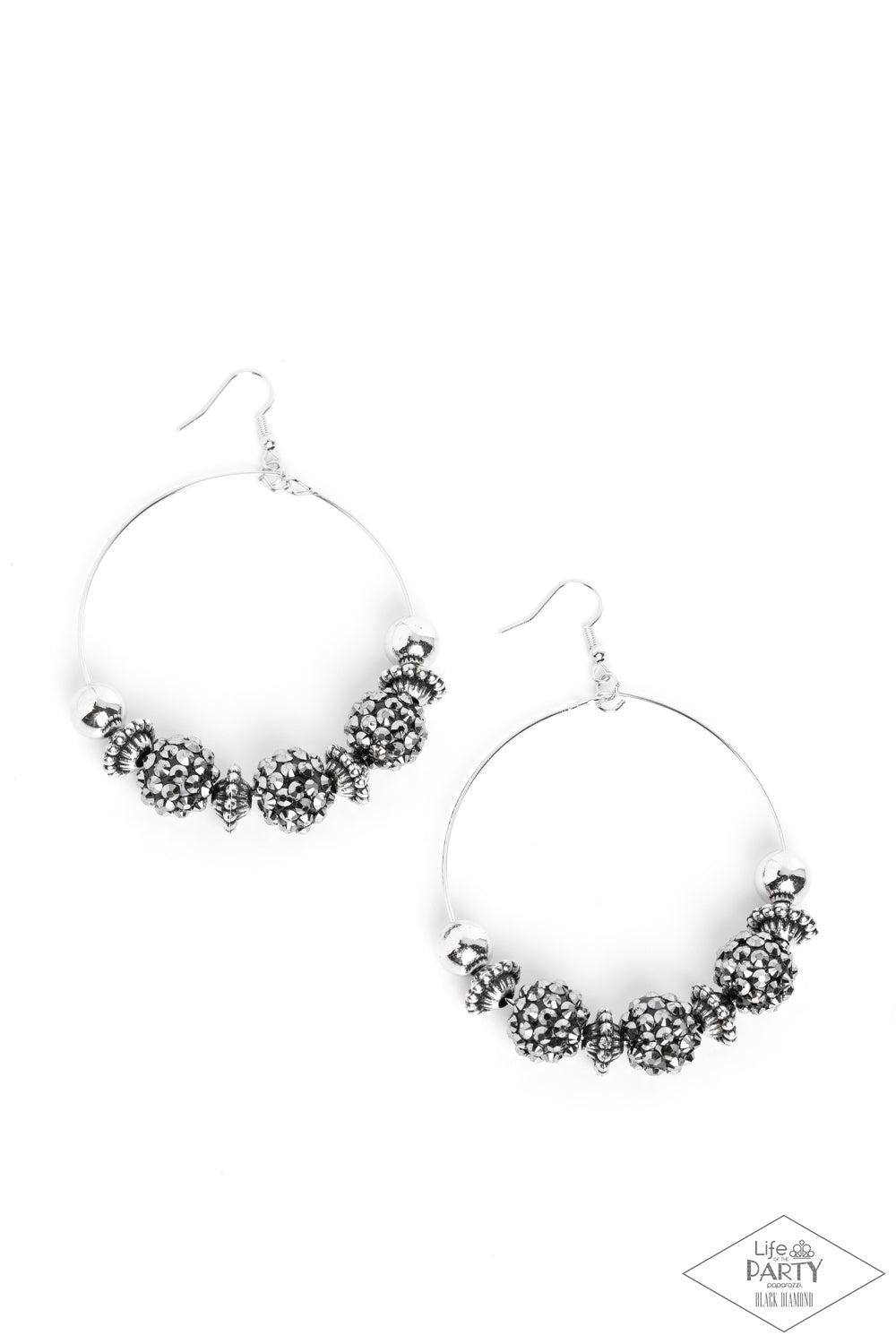 I Can Take a Compliment Silver Earrings - Paparazzi Accessories- lightbox - CarasShop.com - Paparazzi Jewelry by Cara Jewels
