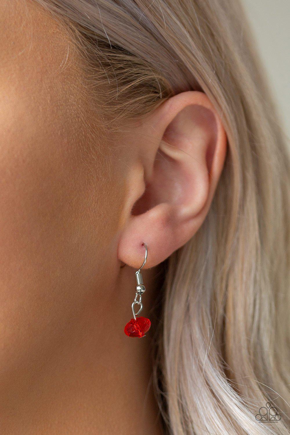I Want To SEA The World Red Necklace - Paparazzi Accessories - free matching earrings -CarasShop.com - Paparazzi Jewelry by Cara Jewels