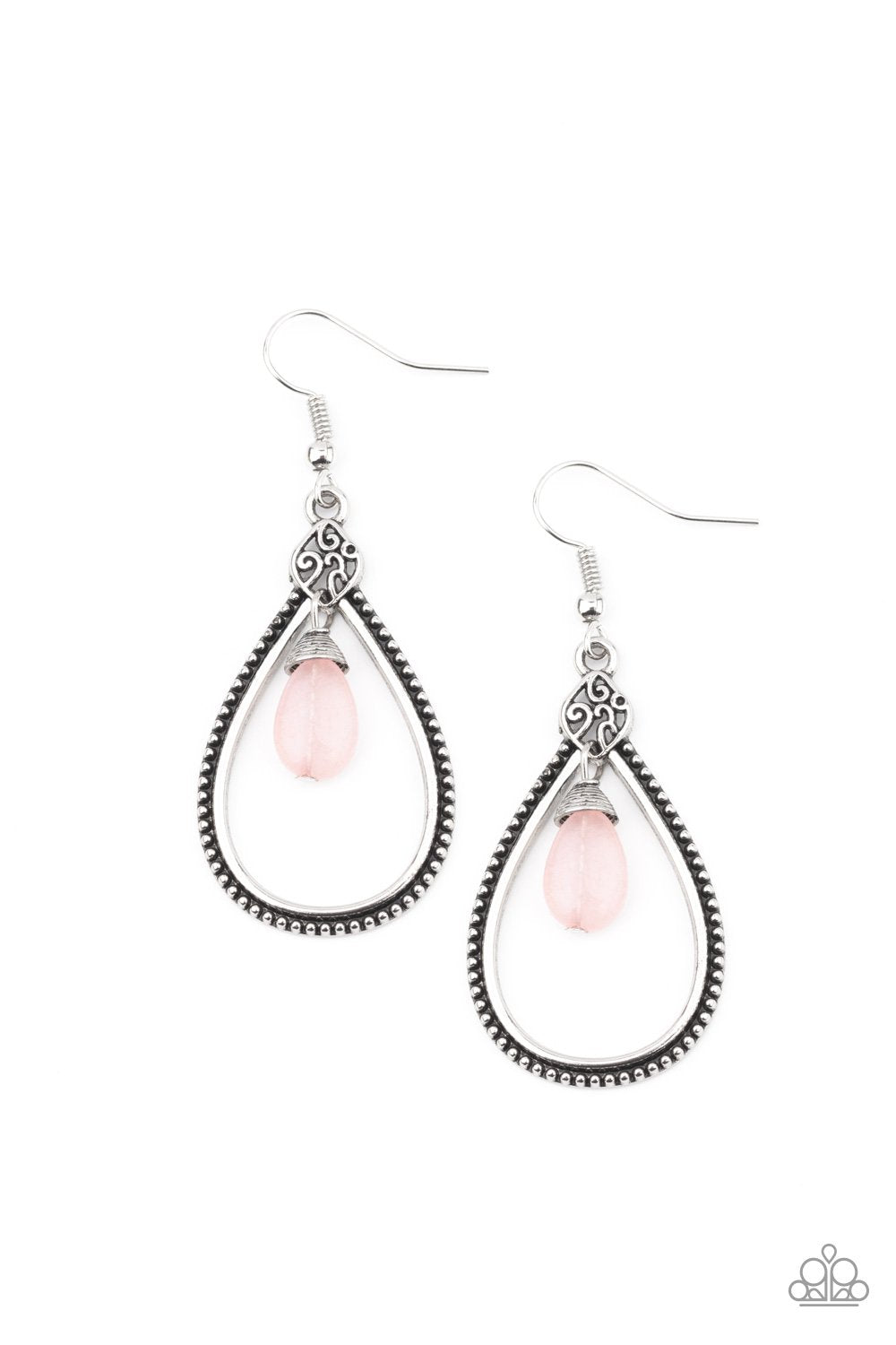 I'll Believe It ZEN I See It Pink Earrings - Paparazzi Accessories- lightbox - CarasShop.com - Paparazzi Jewelry by Cara Jewels