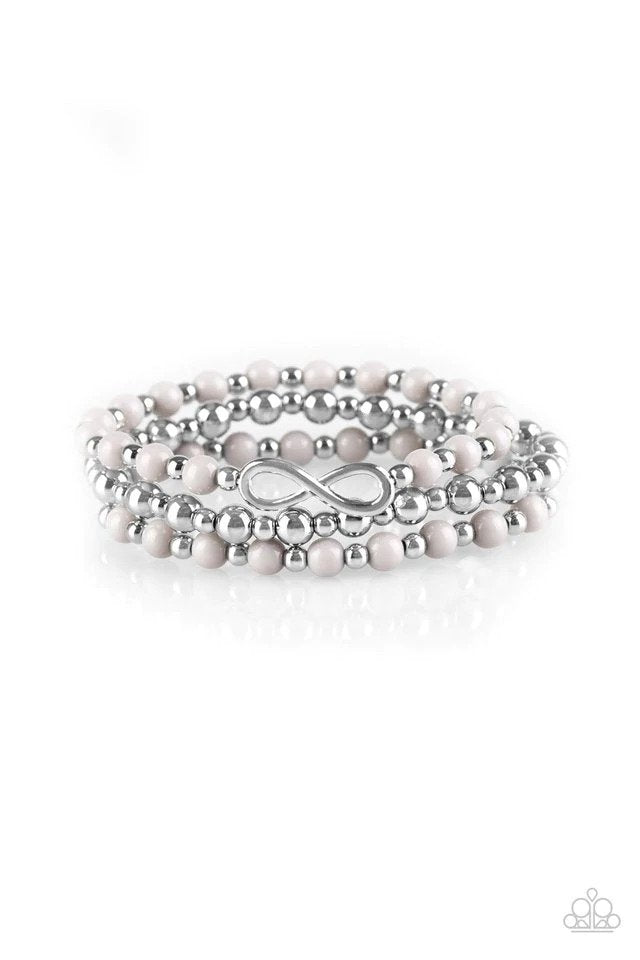 Immeasurably Infinite Silver Bracelet - Paparazzi Accessories- lightbox - CarasShop.com - Paparazzi Jewelry by Cara Jewels