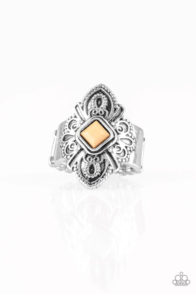 Impressive TREK Record Brown Ring - Paparazzi Accessories- lightbox - CarasShop.com - Paparazzi Jewelry by Cara Jewels