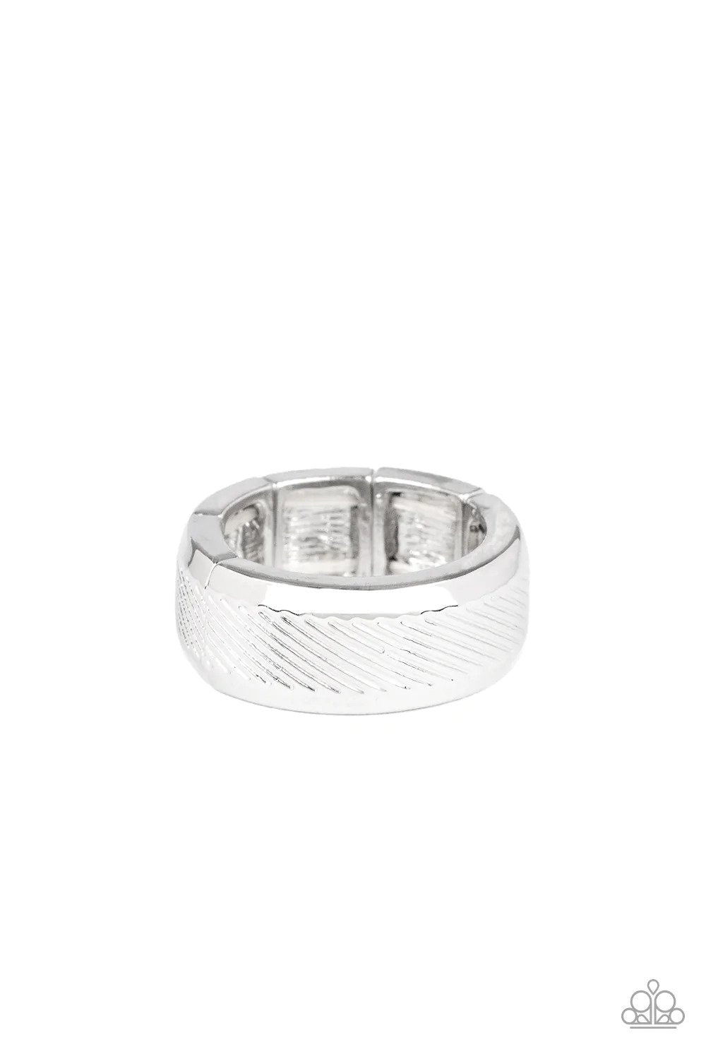 In A Scrape Men's Silver Ring - Paparazzi Accessories- lightbox - CarasShop.com - Paparazzi Jewelry by Cara Jewels