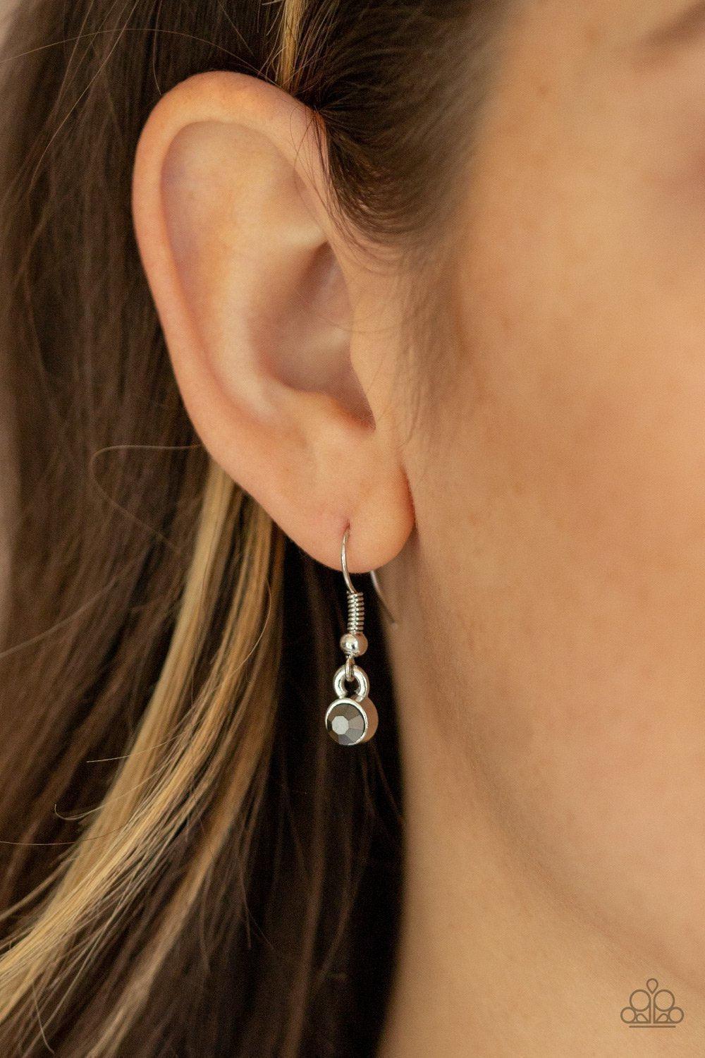 Infinite Impact Silver Infinity Necklace - Paparazzi Accessories- on model - CarasShop.com - Paparazzi Jewelry by Cara Jewels