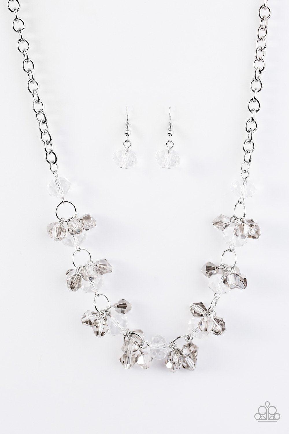 Instant Stardom Silver Necklace - Paparazzi Accessories - free matching earrings -CarasShop.com - Paparazzi Jewelry by Cara Jewels