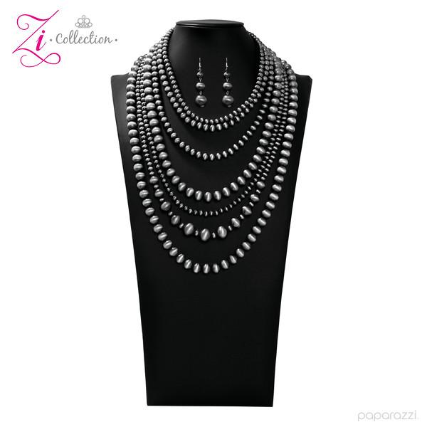 Instinct 2019 Zi Collection Necklace and matching Earrings - Paparazzi Accessories- on model - CarasShop.com - Paparazzi Jewelry by Cara Jewels