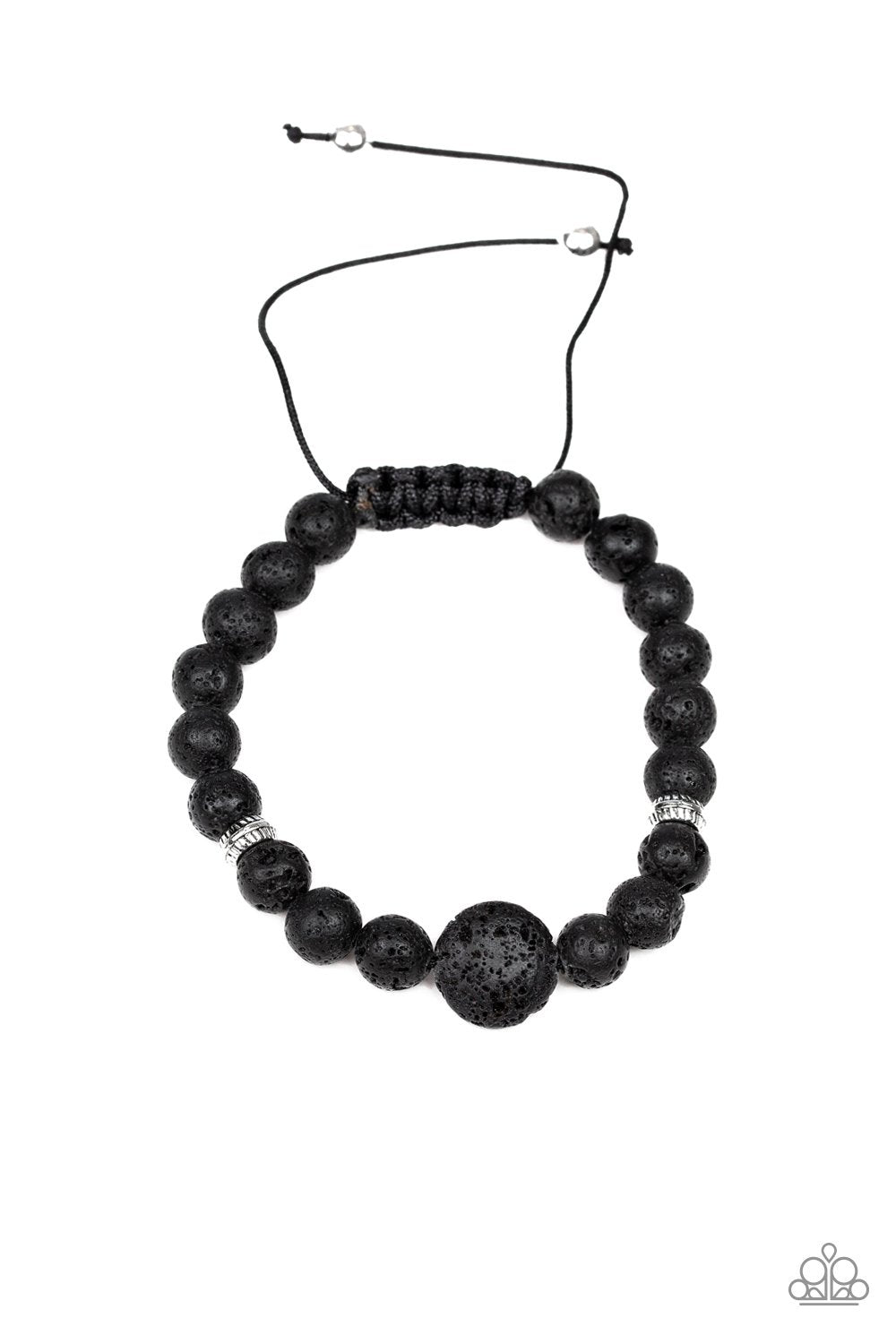 Intention Black Urban Sliding Knot Bracelet - Paparazzi Accessories- on model - CarasShop.com - Paparazzi Jewelry by Cara Jewels
