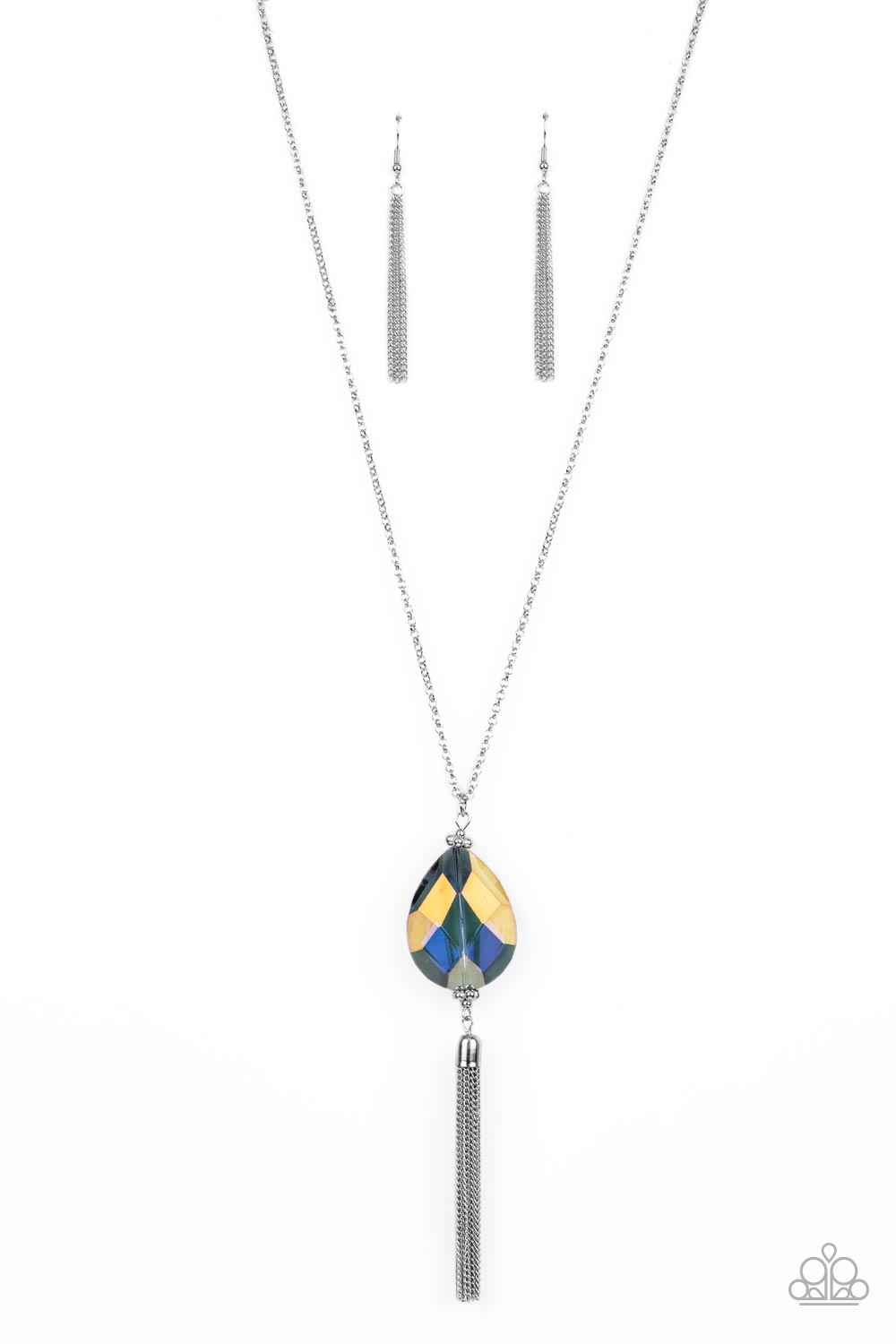 Interstellar Solstice Purple UV Shimmer Necklace - Paparazzi Accessories- lightbox - CarasShop.com - Paparazzi Jewelry by Cara Jewels