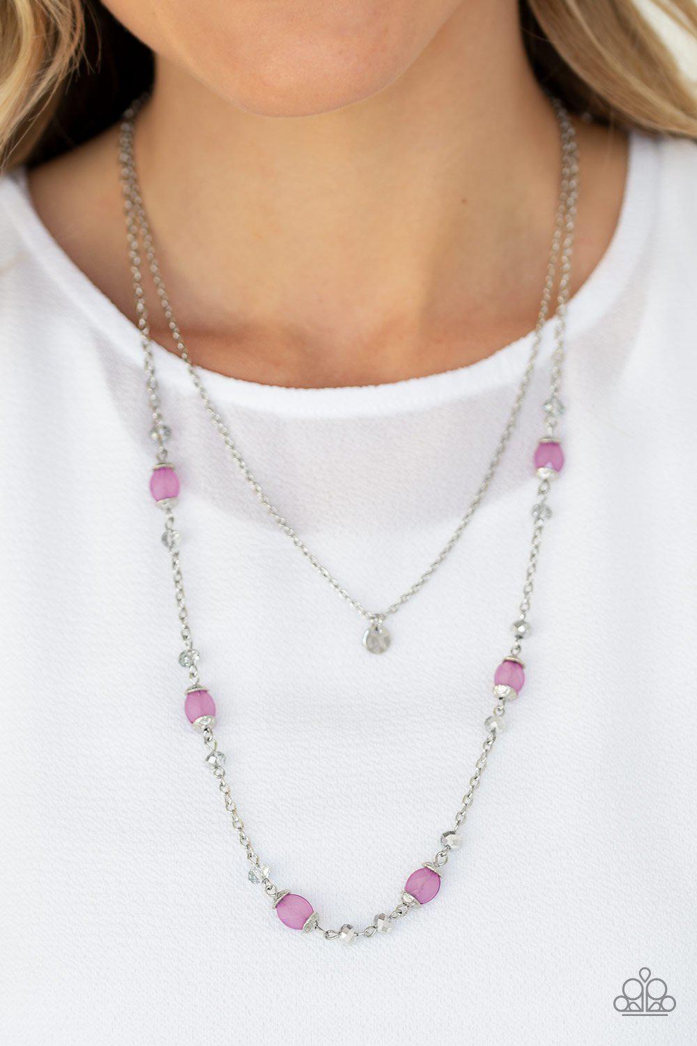 Irresistibly Iridescent Purple Necklace - Paparazzi Accessories- lightbox - CarasShop.com - Paparazzi Jewelry by Cara Jewels