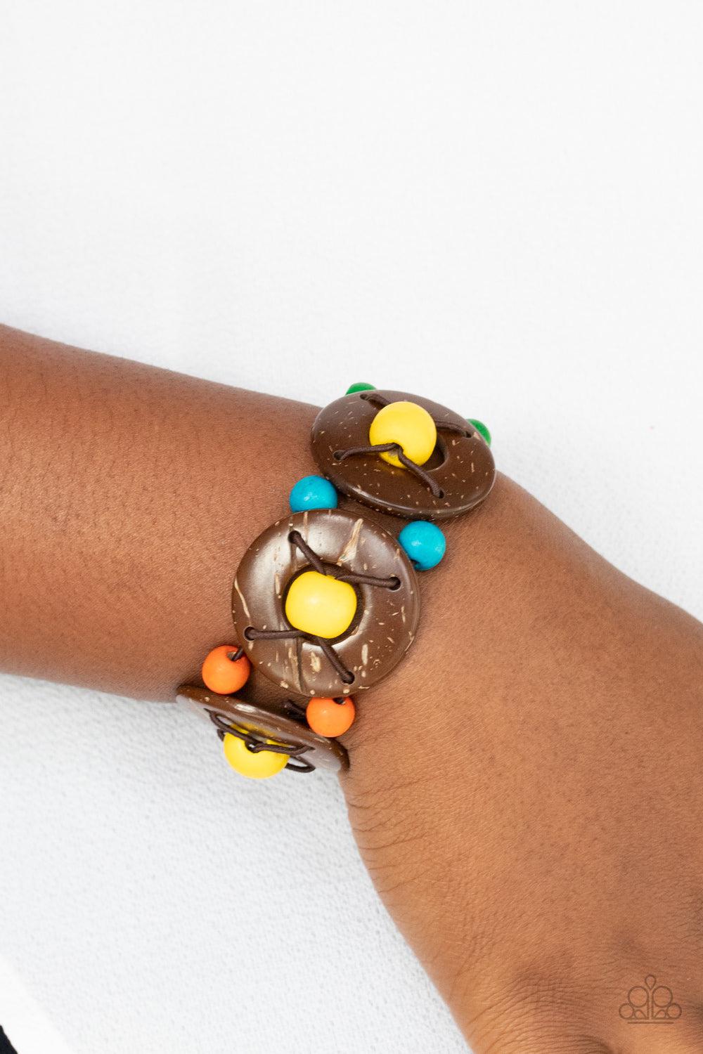 Island Adventure Multi Bracelet - Paparazzi Accessories- on model - CarasShop.com - Paparazzi Jewelry by Cara Jewels