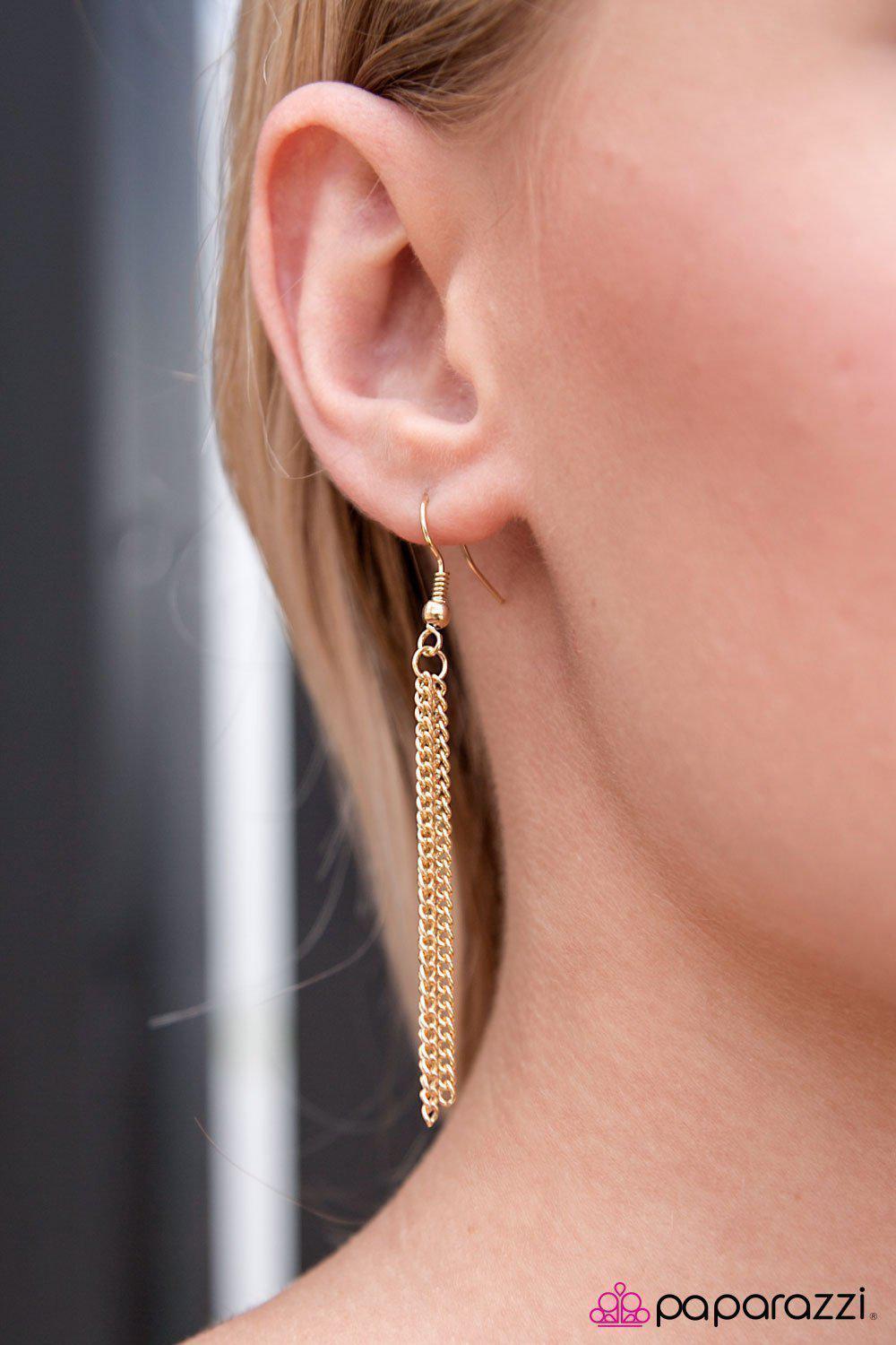 It All Goes To GLOW Gold and Brown Tiger's Eye Necklace - Paparazzi Accessories - free matching earrings -CarasShop.com - Paparazzi Jewelry by Cara Jewels