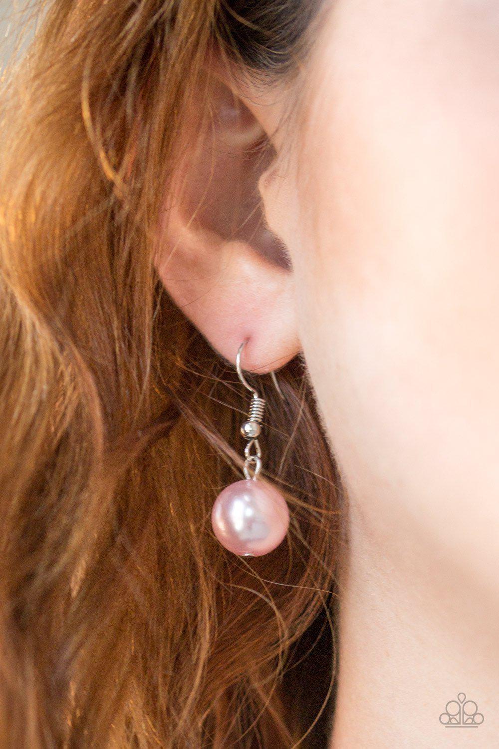 It's About SHOWTIME! Pink and Silver Necklace - Paparazzi Accessories - free matching earrings -CarasShop.com - Paparazzi Jewelry by Cara Jewels