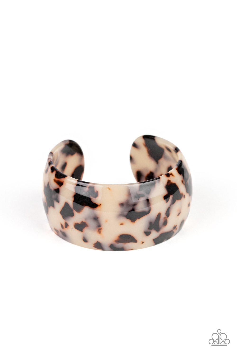 Paparazzi Jungle Cruise White Cuff Bracelet CarasShop