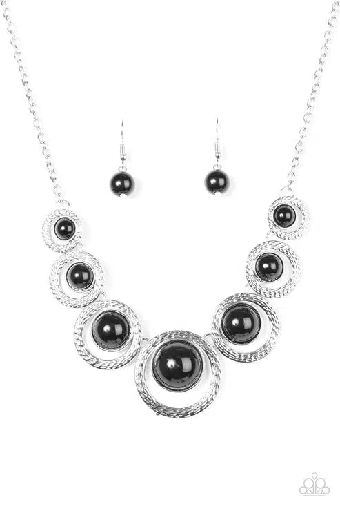 Jungle River Black Necklace - Paparazzi Accessories- lightbox - CarasShop.com - Paparazzi Jewelry by Cara Jewels