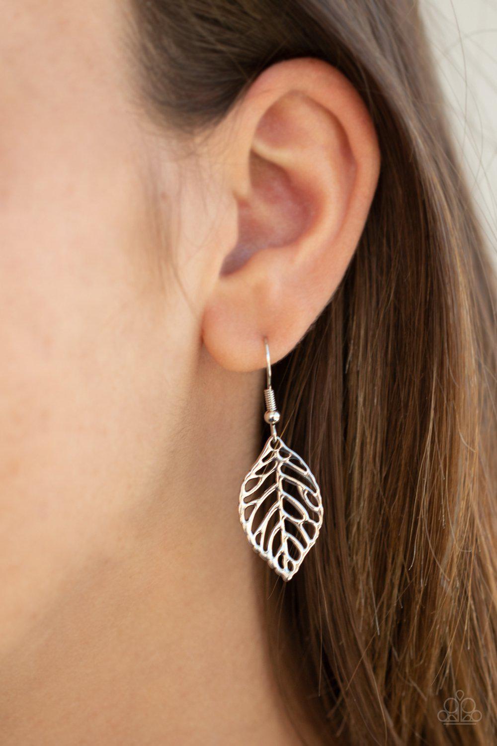 Just Be-LEAF Multi - Brass, Copper and Silver Leaf Pendant Necklace - Paparazzi Accessories - free matching earrings -CarasShop.com - Paparazzi Jewelry by Cara Jewels