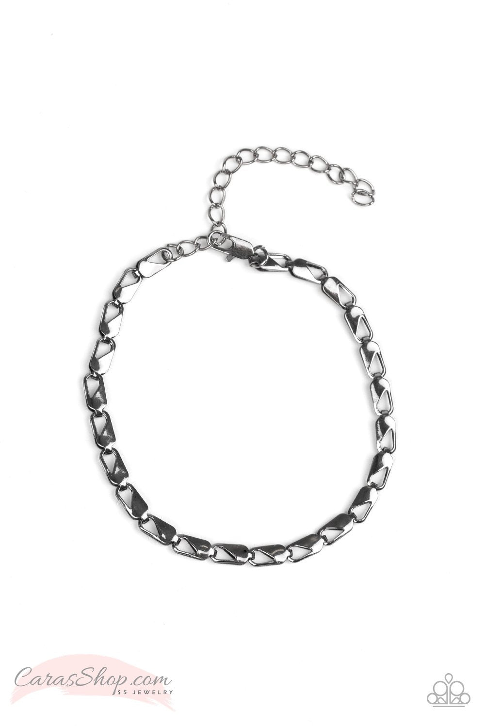 K.O. Men's Black Chain Bracelet - Paparazzi Accessories- on model - CarasShop.com - Paparazzi Jewelry by Cara Jewels
