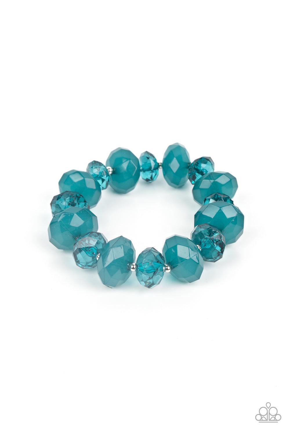 Keep GLOWING Forward Blue Bracelet - Paparazzi Accessories- lightbox - CarasShop.com - Paparazzi Jewelry by Cara Jewels