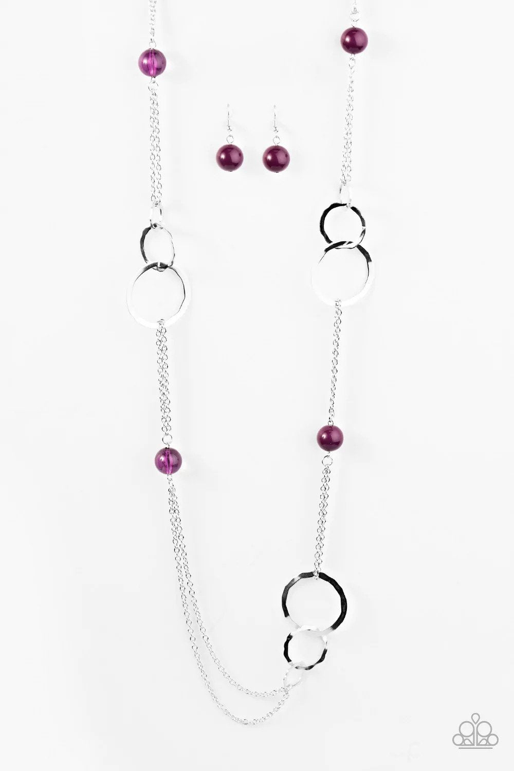 Keepin' It Cali Purple Necklace - Paparazzi Accessories- lightbox - CarasShop.com - Paparazzi Jewelry by Cara Jewels