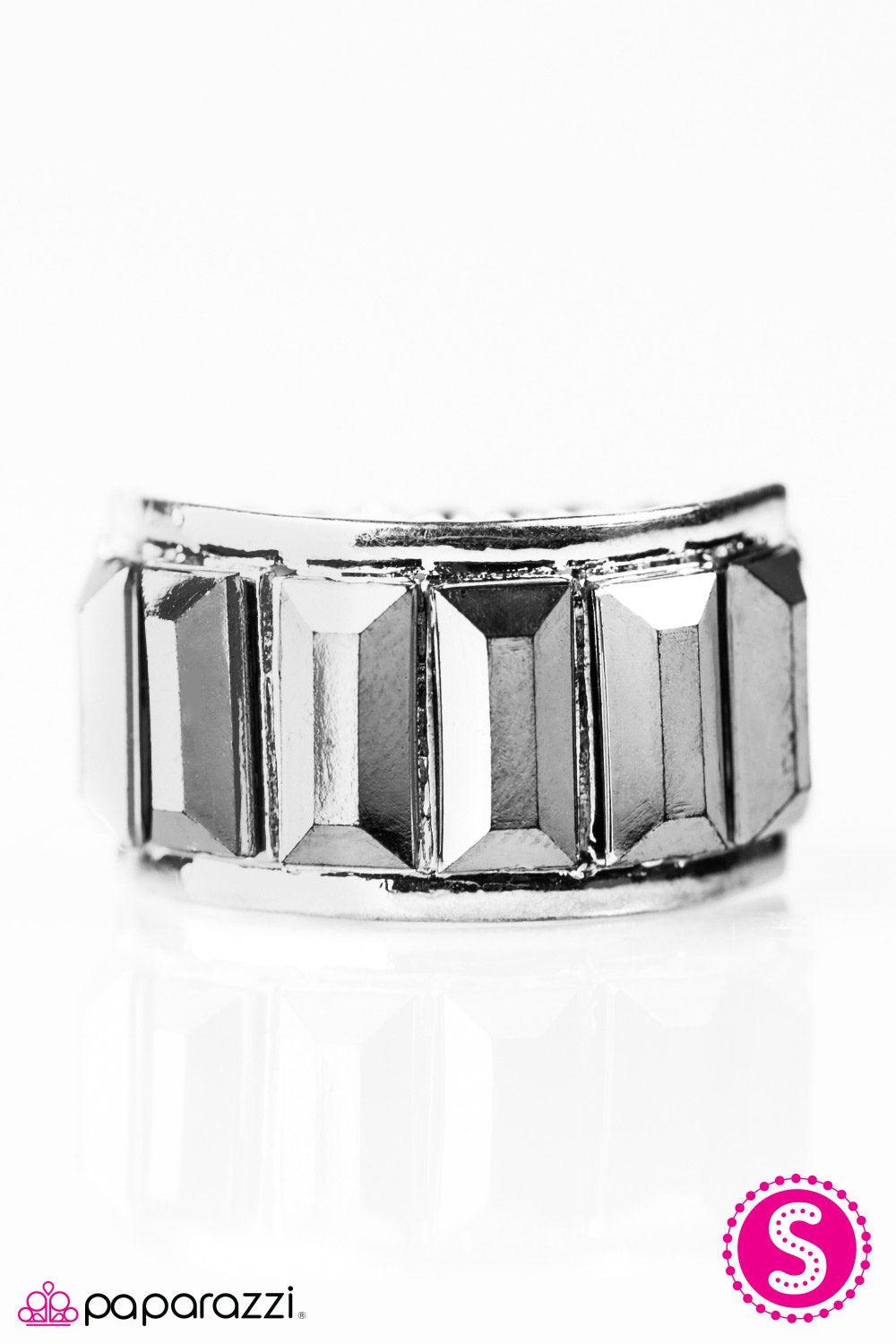 King's Ransom Silver Ring - Paparazzi Accessories- on model - CarasShop.com - Paparazzi Jewelry by Cara Jewels