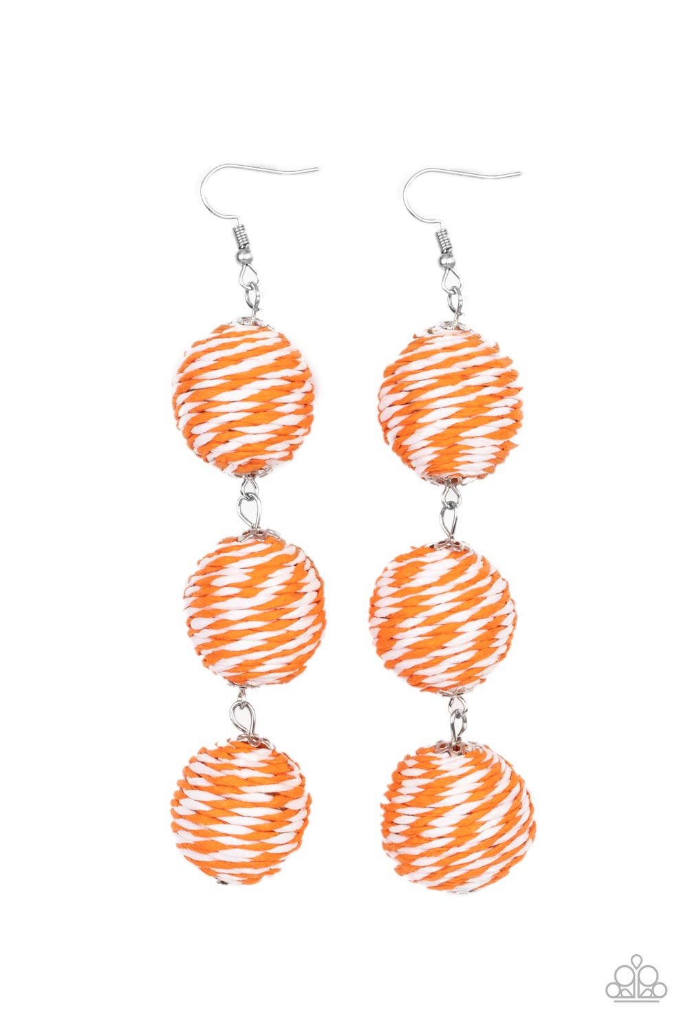 Laguna Lanterns Orange Earrings - Paparazzi Accessories- lightbox - CarasShop.com - Paparazzi Jewelry by Cara Jewels