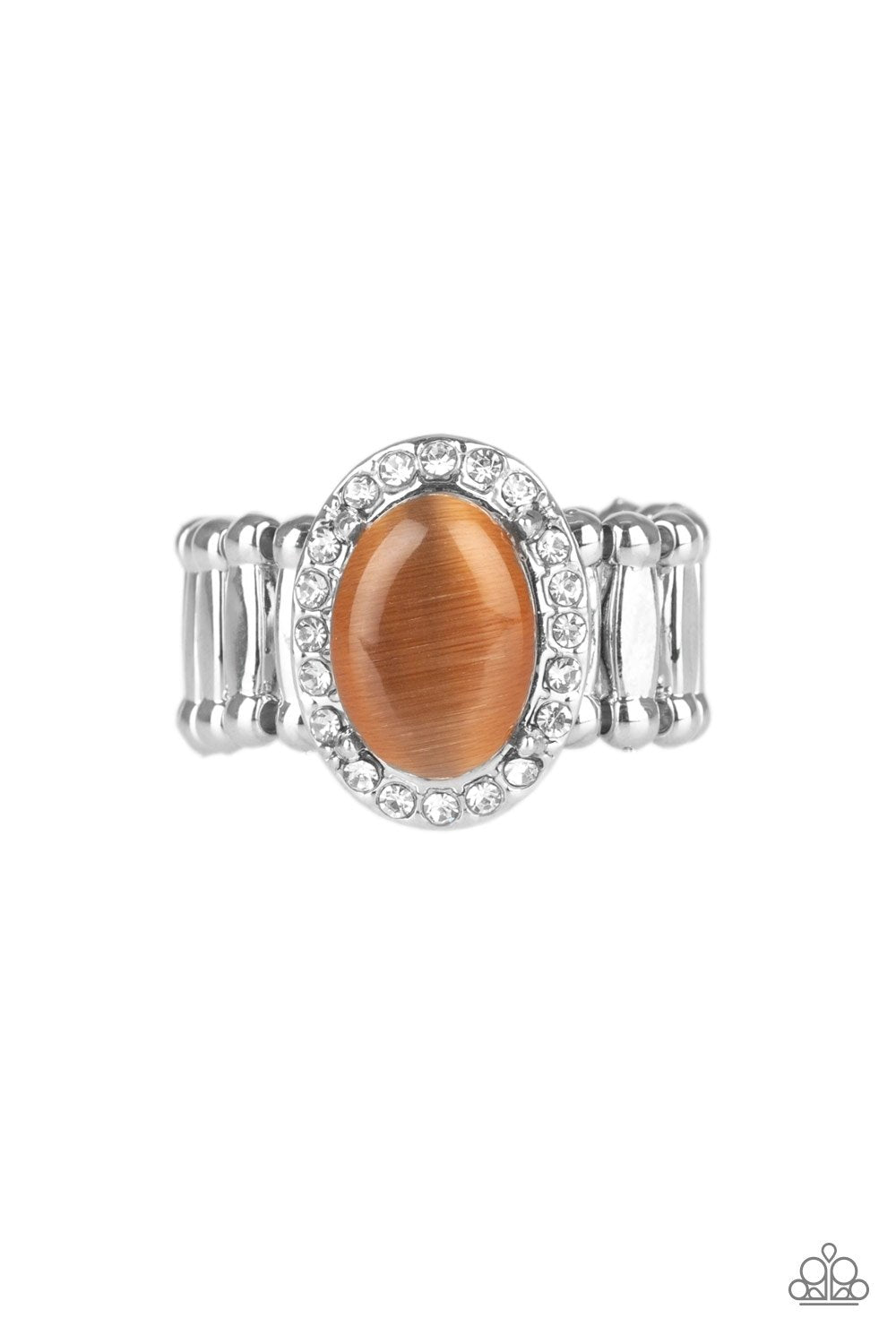 Laguna Luxury Brown Moonstone Ring - Paparazzi Accessories- lightbox - CarasShop.com - Paparazzi Jewelry by Cara Jewels