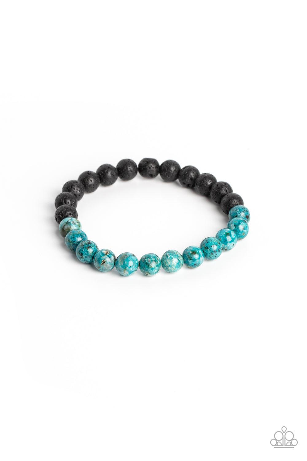 LAVA Language Blue Bracelet - Paparazzi Accessories- lightbox - CarasShop.com - Paparazzi Jewelry by Cara Jewels