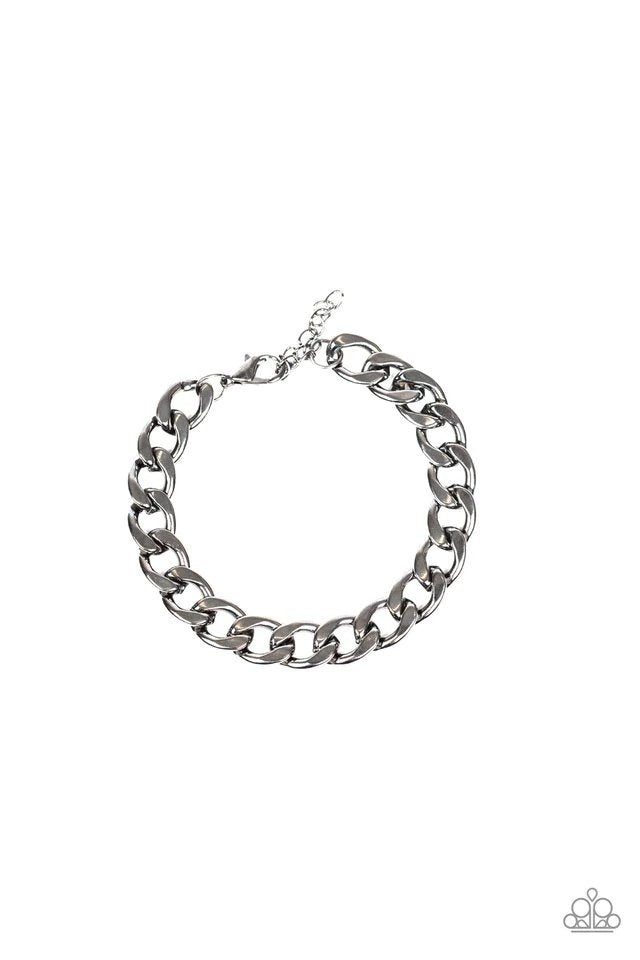 Leader Board Black Bracelet - Paparazzi Accessories- lightbox - CarasShop.com - Paparazzi Jewelry by Cara Jewels