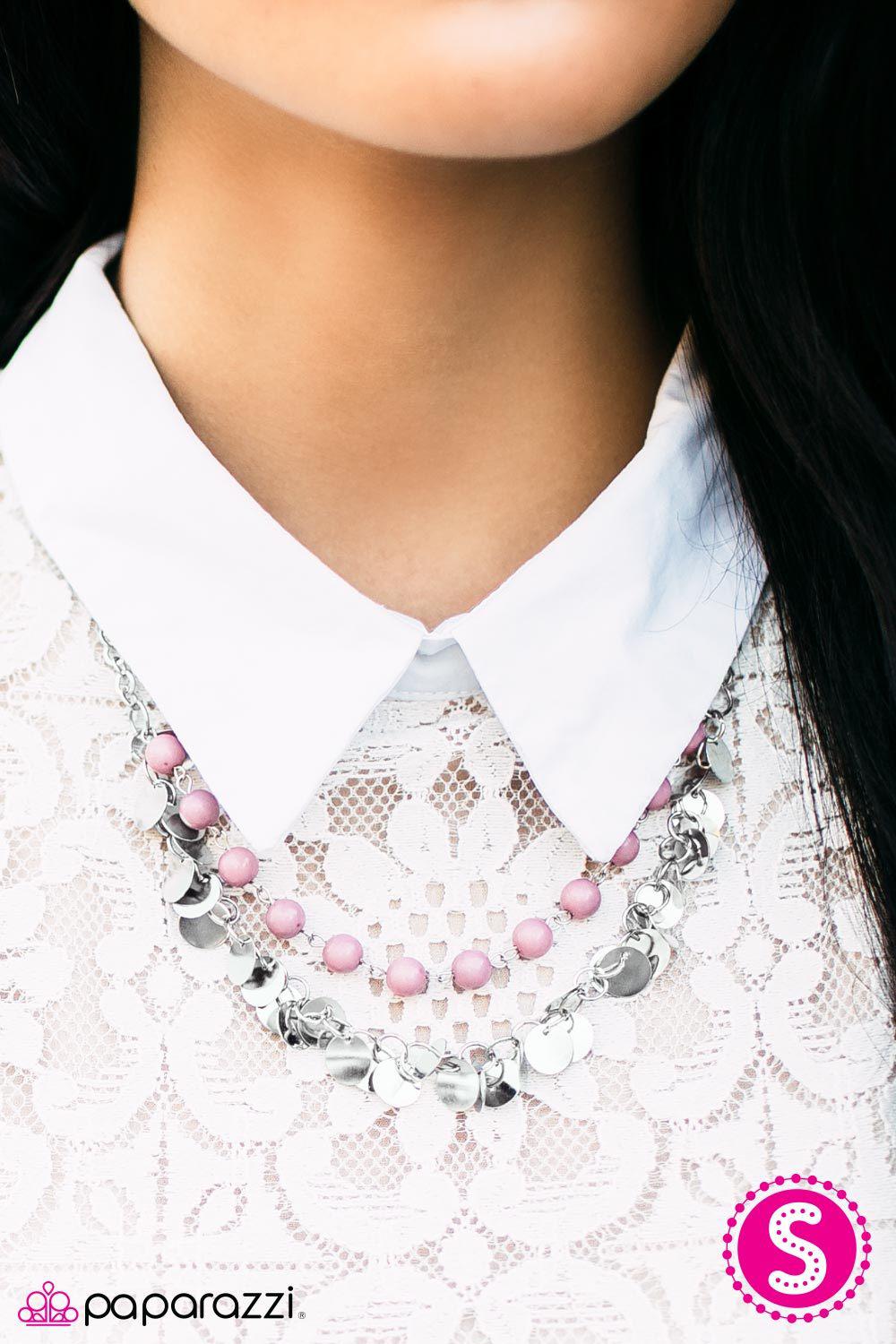 Let Me Introduce Myself Pink Necklace - Paparazzi Accessories- lightbox - CarasShop.com - Paparazzi Jewelry by Cara Jewels