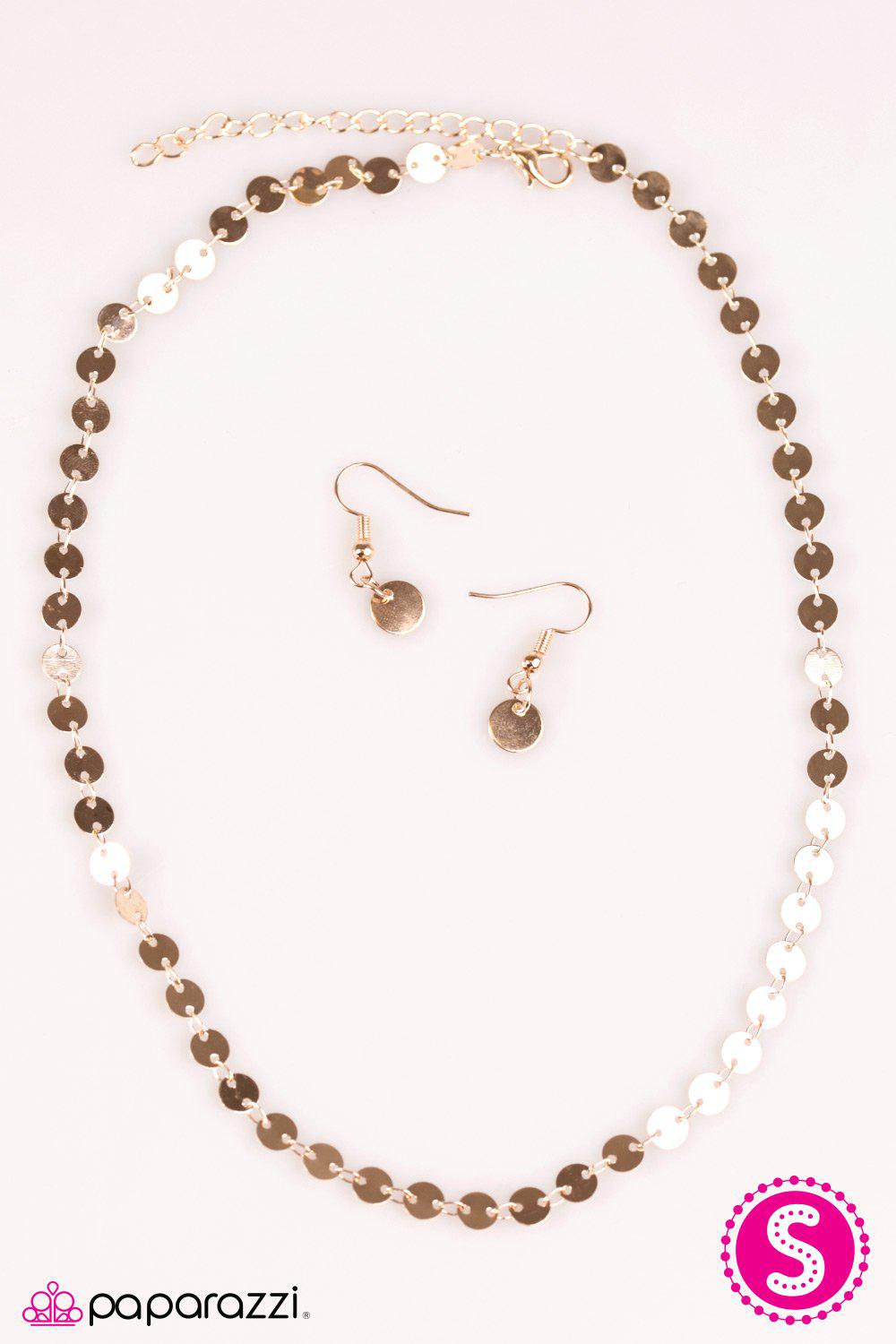 Let There Be Spotlight Gold Necklace - Paparazzi Accessories - lightbox -CarasShop.com - Paparazzi Jewelry by Cara Jewels