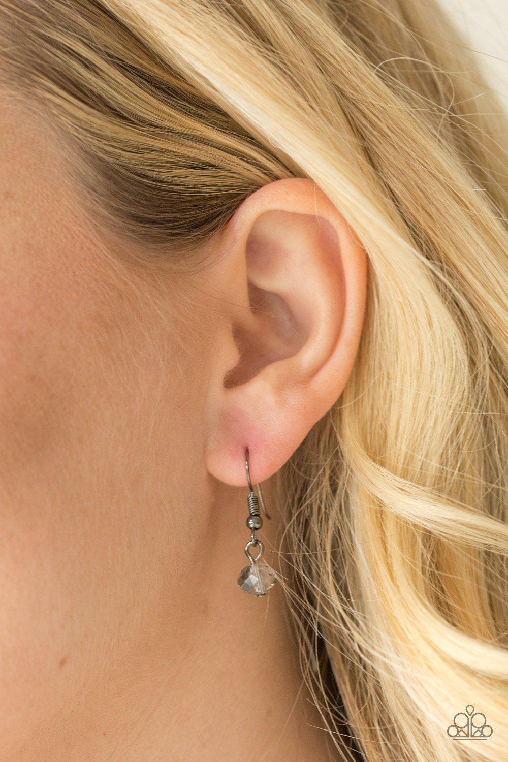 Let's Get This Fashion Show On The Road Black Necklace - Paparazzi Accessories- on model - CarasShop.com - Paparazzi Jewelry by Cara Jewels