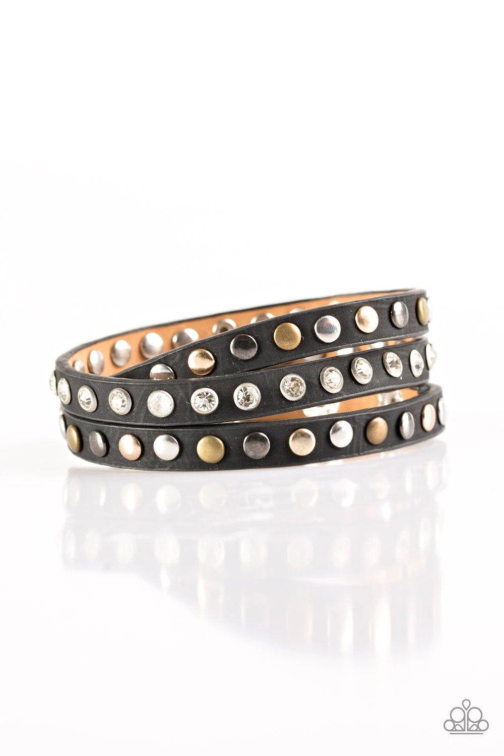 Lets Go For A CATWALK Black Bracelet - Paparazzi Accessories- lightbox - CarasShop.com - Paparazzi Jewelry by Cara Jewels