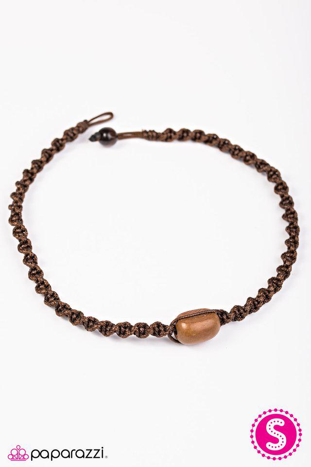 Life Is Better At The Beach Brown Urban Necklace - Paparazzi Accessories- lightbox - CarasShop.com - Paparazzi Jewelry by Cara Jewels