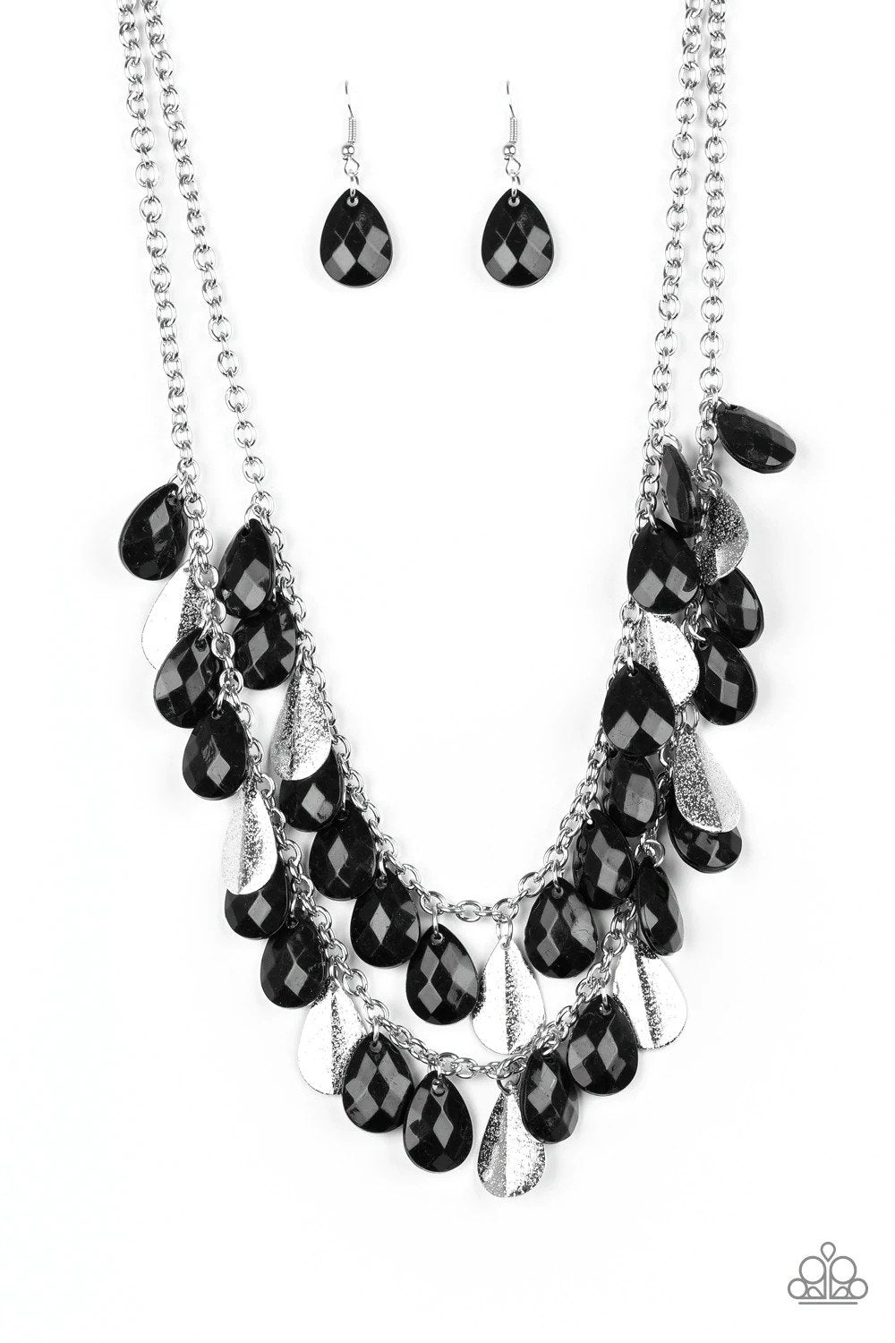 Life of The FIESTA Black Necklace - Paparazzi Accessories- lightbox - CarasShop.com - Paparazzi Jewelry by Cara Jewels