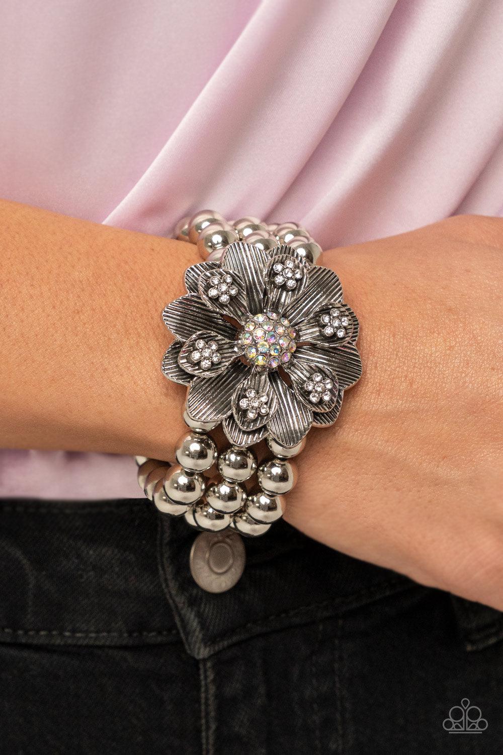Life of the Party Exclusives January 2022 - 5 piece set - Paparazzi Accessories- on model - CarasShop.com - Paparazzi Jewelry by Cara Jewels