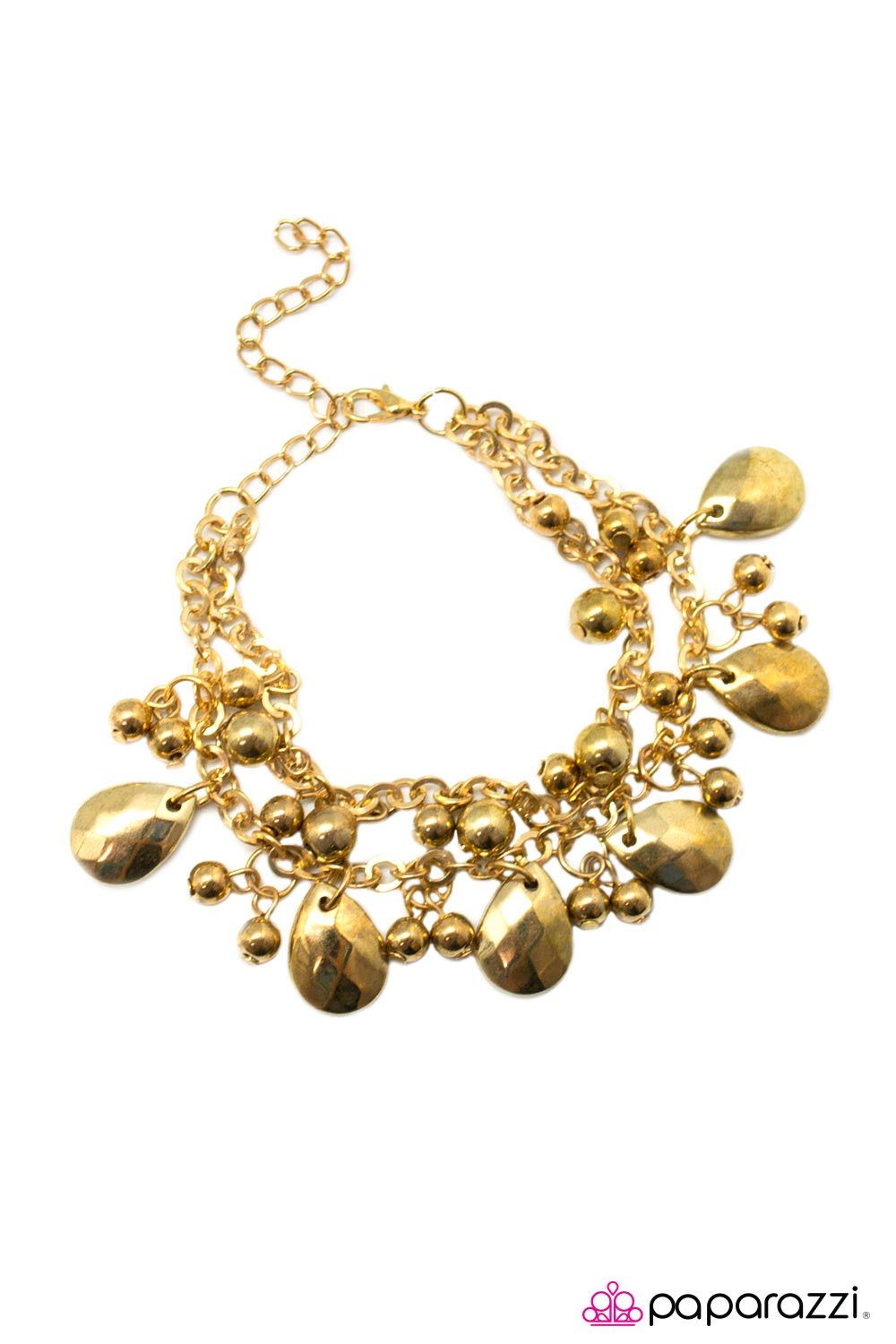 Like A Boss Gold Bracelet - Paparazzi Accessories- lightbox - CarasShop.com - Paparazzi Jewelry by Cara Jewels